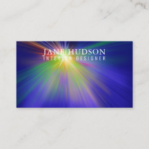 Tarjeta De Visita Diseño elegante limpio moderno Colorido Luz sobre 