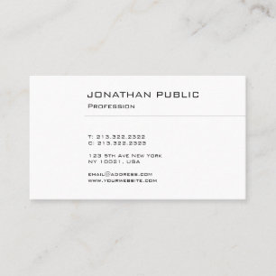 Tarjeta De Visita Diseño elegante limpio moderno profesional sencill