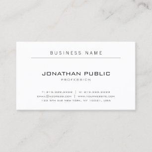 Tarjeta De Visita Diseño elegante minimalista de diseño sencillo