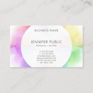 Tarjeta De Visita Diseño elegante minimalista moderno y colorido