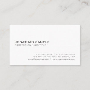 Tarjeta De Visita Diseño elegante moderno liso profesional