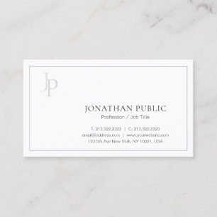 Tarjeta De Visita Diseño elegante monograma elegante moderno elegant