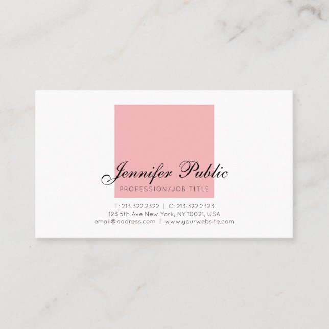 Tarjeta De Visita Diseño elegante profesional creativo sencillo y mo (Anverso)