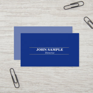 Tarjeta De Visita Diseño elegante profesional moderno azul oro