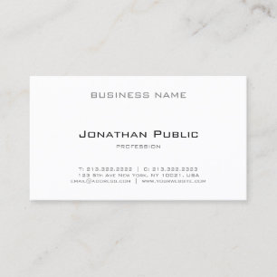Tarjeta De Visita Diseño elegante profesional Moderno de llanura mín