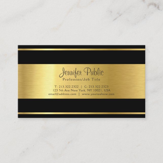 Tarjeta De Visita Diseño elegante profesional Premium Silk Luxury (Anverso)