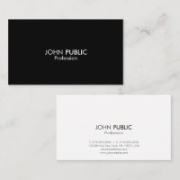 Diseño elegante profesional simple negro y blanco