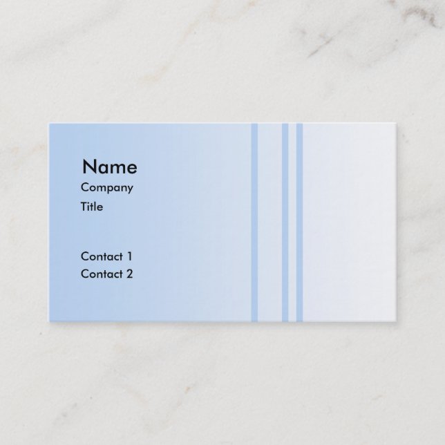 Tarjeta De Visita Diseño elegante simple azul claro (Anverso)