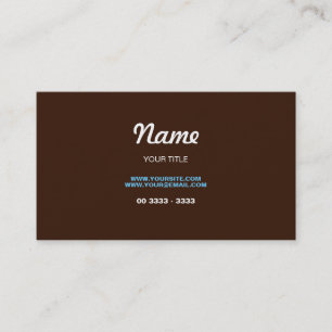 Tarjeta De Visita Diseño elegante y contemporáneo (chocolate)