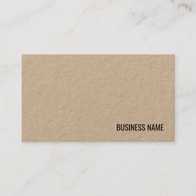 Tarjeta De Visita Diseño elegante y elegante de papel Kraft Real Pre (Anverso)