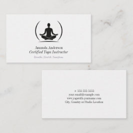 Tarjeta De Visita Diseño elegante y limpio del instructor minimalist