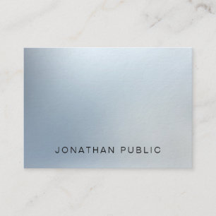 Tarjeta De Visita Diseño elegante y lujoso estilo Plata