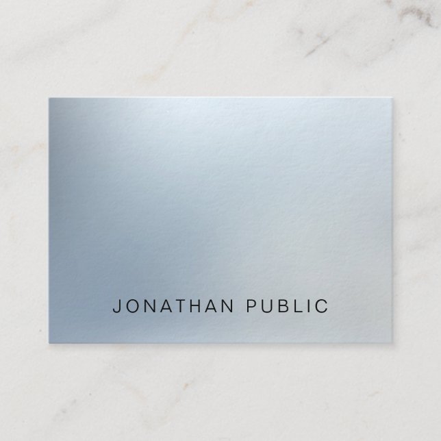 Tarjeta De Visita Diseño elegante y lujoso estilo Plata (Anverso)