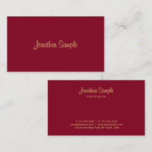 Tarjeta De Visita Diseño elegante y moderno Faux Gold Text Luxury