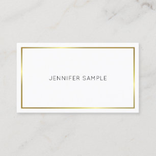 Tarjeta De Visita Diseño elegante y moderno Gold Plain Luxury