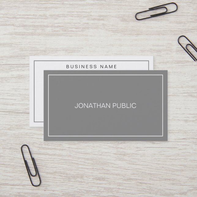 Tarjeta De Visita Diseño elegante y moderno profesional (Anverso/Reverso In Situ)