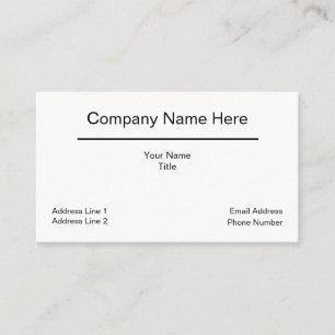 Tarjeta De Visita Diseño empresarial genérico clásico simple