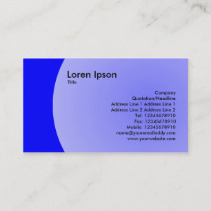 Tarjeta De Visita Diseño en Arco - Azul
