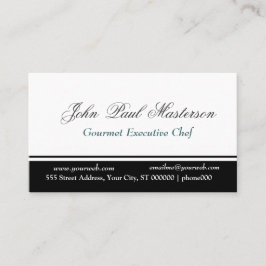 Tarjeta De Visita Diseño en blanco negro negro de borde profesional