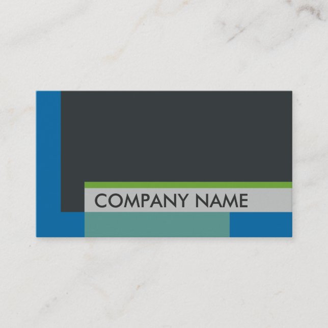 Tarjeta De Visita Diseño en bloque Gris azul (Anverso)