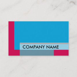Tarjeta De Visita Diseño en bloque rojo azul