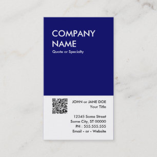 Tarjeta De Visita diseño en negrita de la Armada su propio código QR