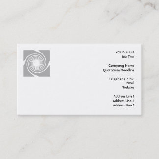 Tarjeta De Visita Diseño espiral blanco y gris