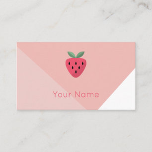 Tarjeta De Visita Diseño estándar moderno de fresa