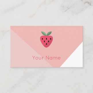 Tarjeta De Visita Diseño estándar moderno de fresa