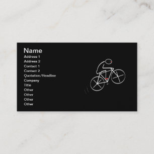 Tarjeta De Visita Diseño estilizado del Bicyclist