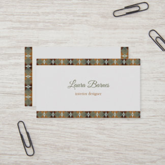 Tarjeta De Visita Diseño étnico suroeste. Texto.