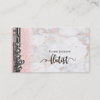 Tarjeta De Visita diseño flautista elegante