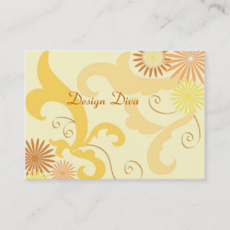 Tarjeta De Visita Diseño floral