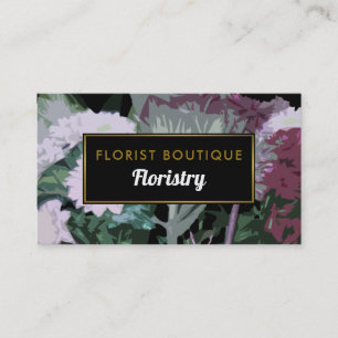 Tarjeta De Visita Diseño floral antiguo, floristería