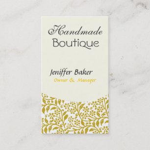 Tarjeta De Visita Diseño floral del estilo del arte del indie