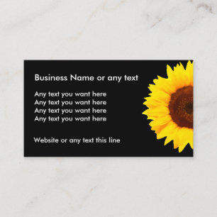 Tarjeta De Visita Diseño floral del girasol