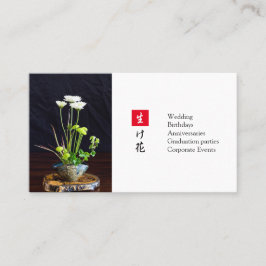 Tarjeta De Visita Diseño floral japonés