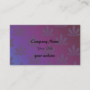 Tarjeta De Visita Diseño Floral Moderno Morado
