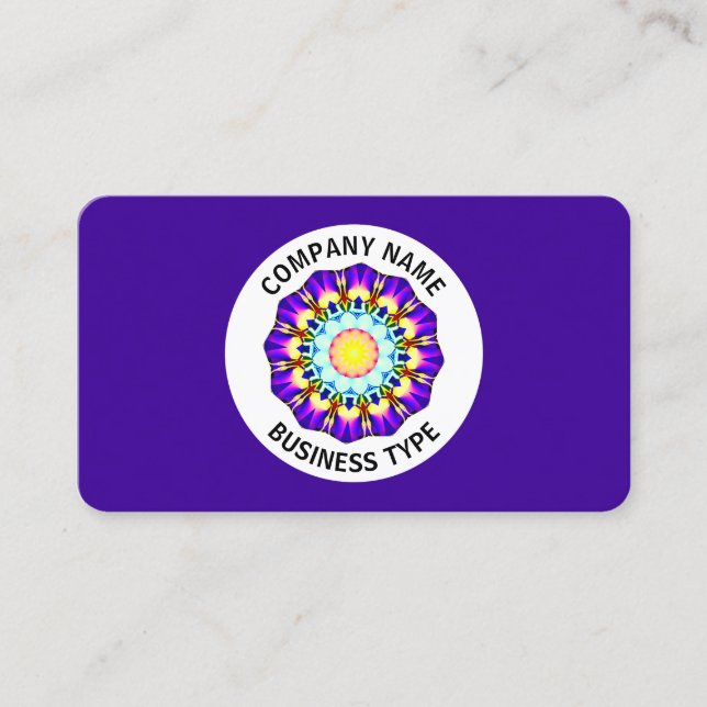 Tarjeta De Visita Diseño geométrico 070714(01) - Púrpura #3B0094 (Anverso)