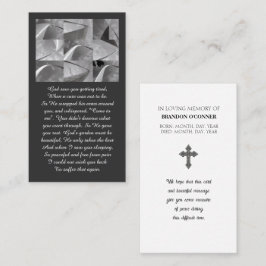 Tarjeta De Visita Diseño Geométrico Dios Te Vio Blanco Gris