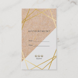 Tarjeta De Visita Diseño geométricoGoldImprimir vertical cita gris