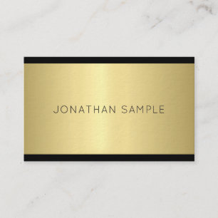 Tarjeta De Visita Diseño Glam Elegante Moderno Oro Lujo Tendencia Pl