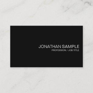 Tarjeta De Visita Diseño glamoroso moderno blanco negro de lujo