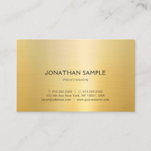 Tarjeta De Visita Diseño Gold con estilo Plantilla moderna profesio