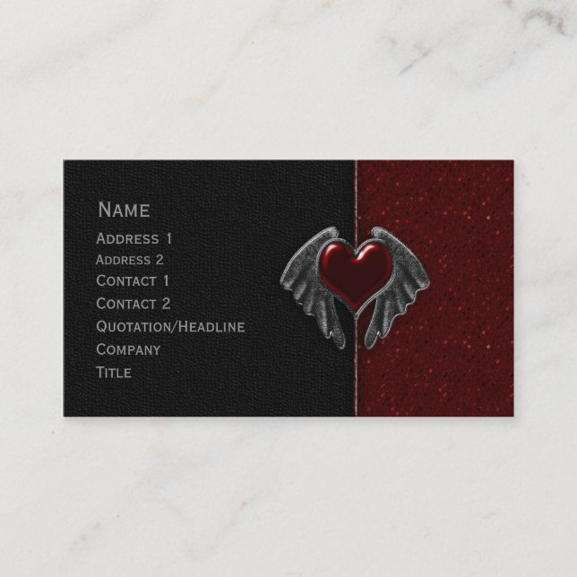 Tarjeta De Visita Diseño gótico (Anverso)