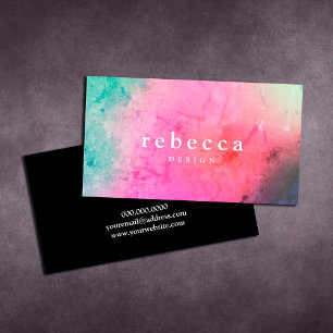 Tarjeta De Visita Diseño gráfico colorido y abstracto elegante