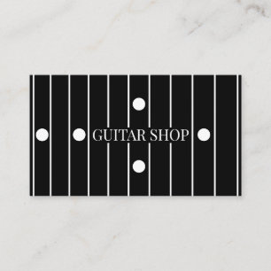 Tarjeta De Visita Diseño Gráfico de Tablas de Ébano para Luthier de 