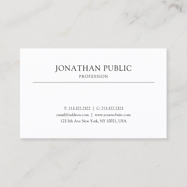 Tarjeta De Visita Diseño gráfico elegante Profesional sin problemas (Anverso)