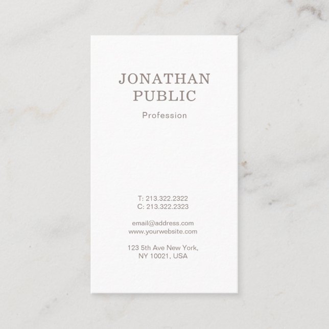 Tarjeta De Visita Diseño gráfico elegante profesional y moderno (Anverso)