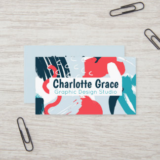 Tarjeta De Visita Diseño gráfico Paint Splash Personalizado moderno